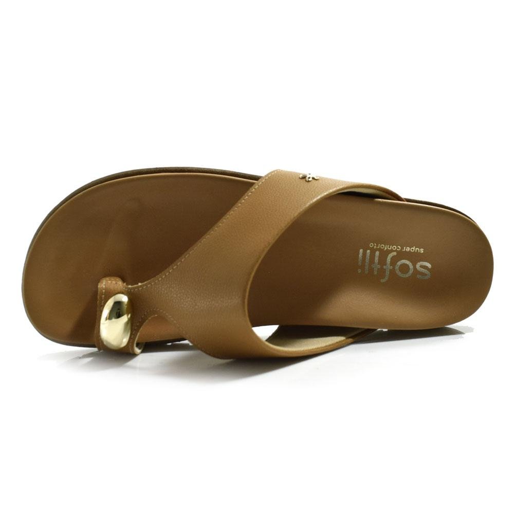 Sandália Papete Feminina Softli  Bege 6