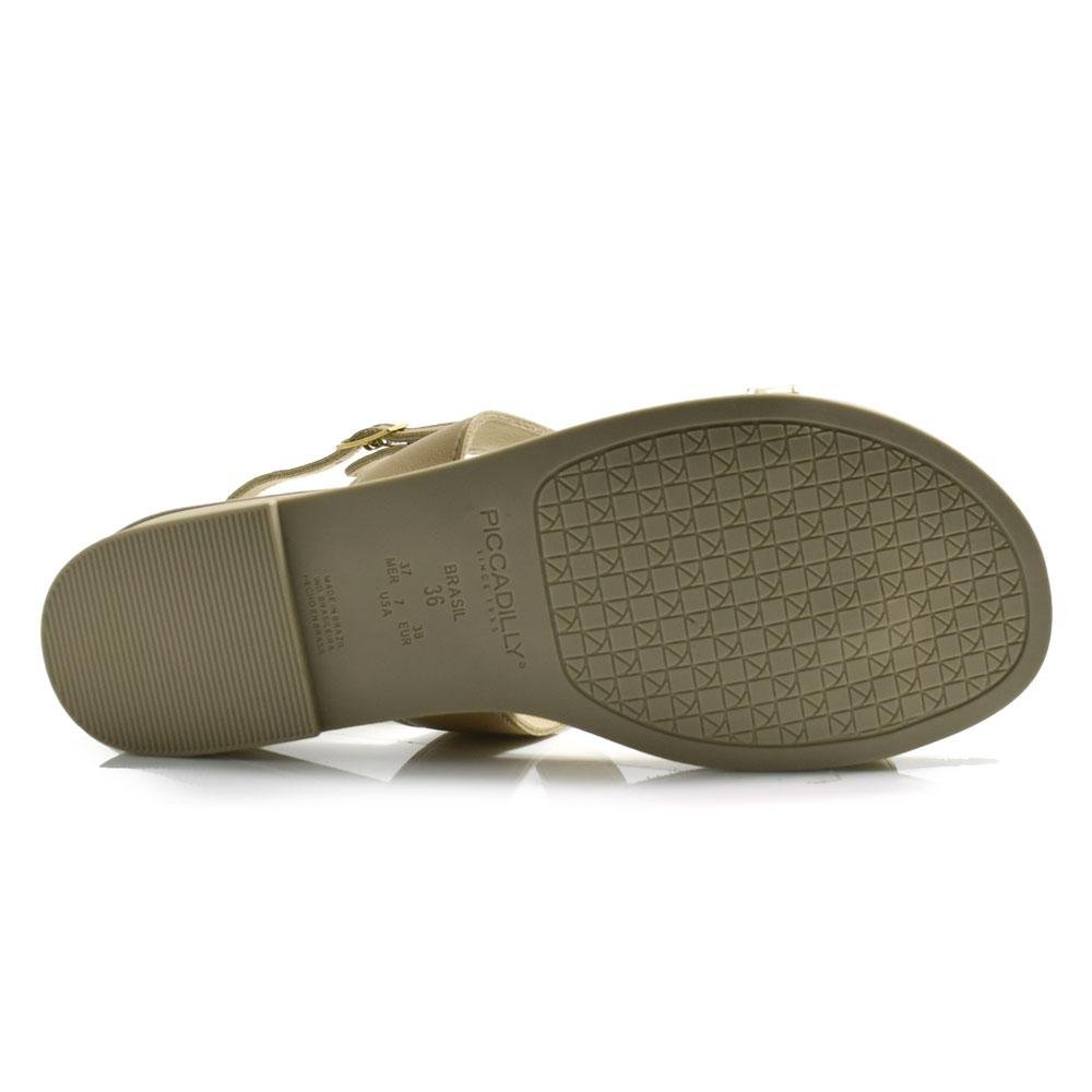 Sandália Rasteira Feminina Piccadilly Bege 7