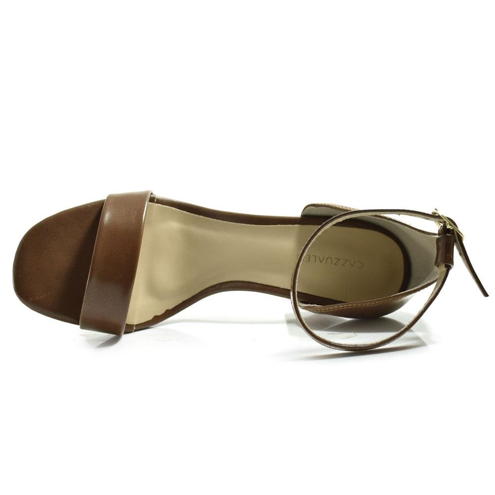 Sandália de Salto Feminina Cazzualen 339.6203 Marrom 6