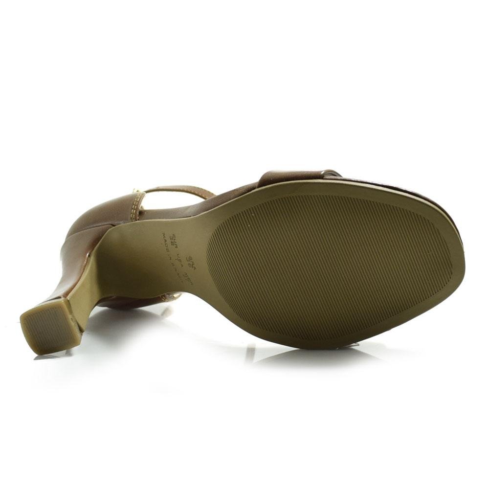 Sandália de Salto Feminina Cazzualen 339.6203 Marrom 7