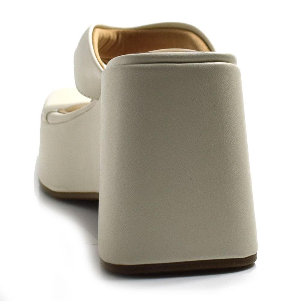 Tamanco Plataforma Feminino Vizzano Branco 4