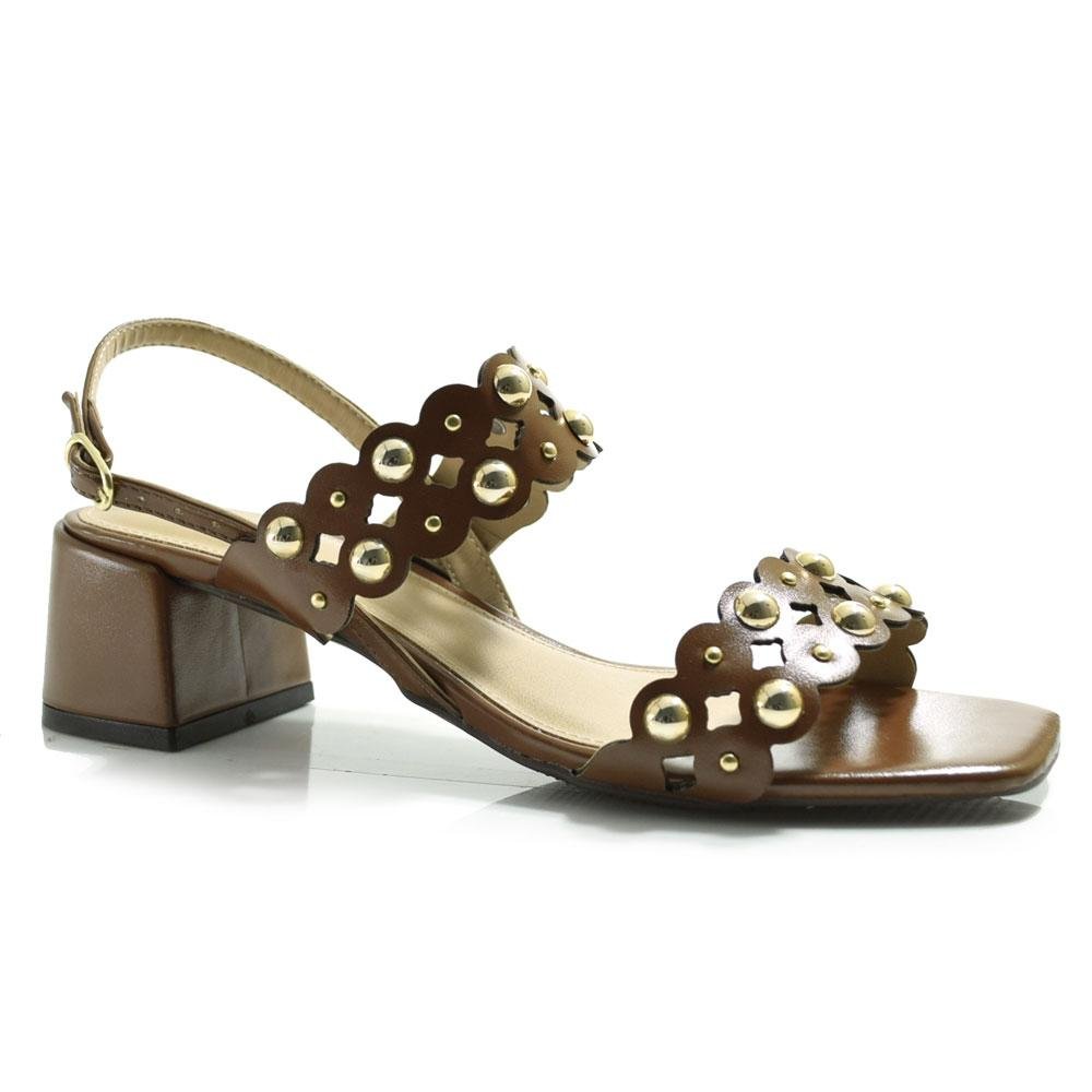 Sandália de Salto Bloco  Feminina Suzzara