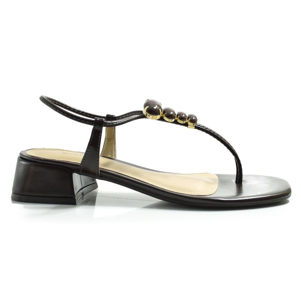 Sandália de Salto Bloco Feminina Suzzara Marrom 3