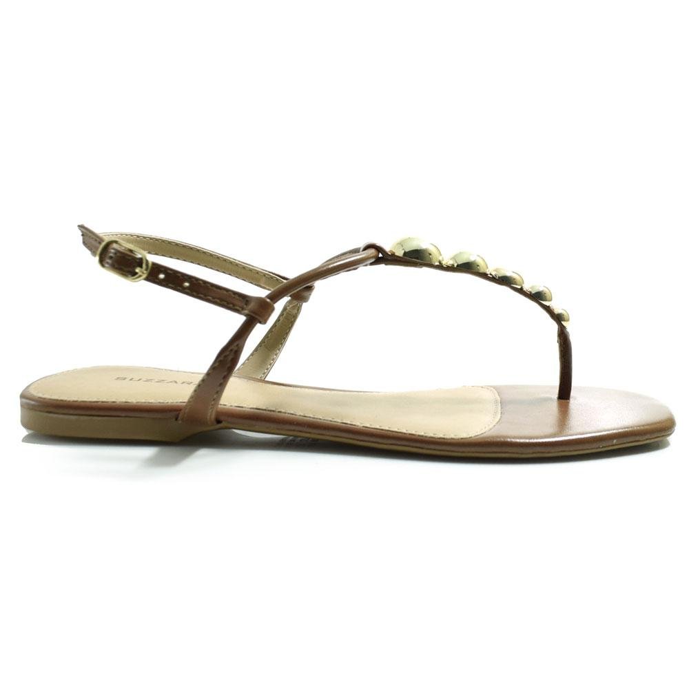 Sandália Rasteira Feminina Suzzara Marrom 3