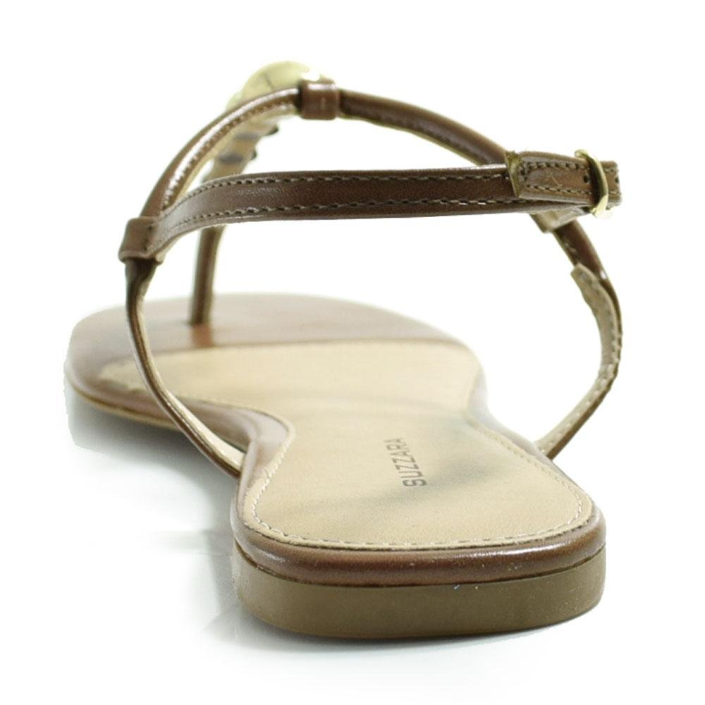 Sandália Rasteira Feminina Suzzara Marrom 4