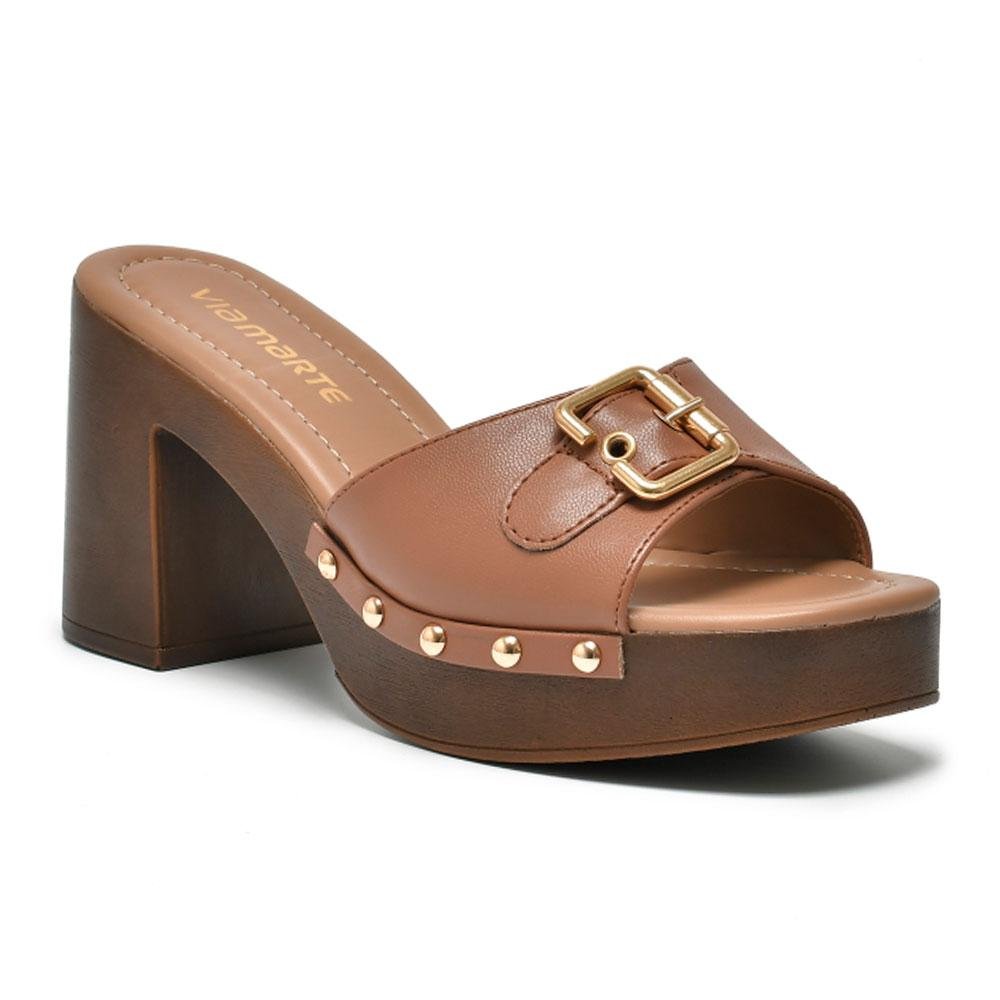 Tamanco Plataforma Feminino Via Marte