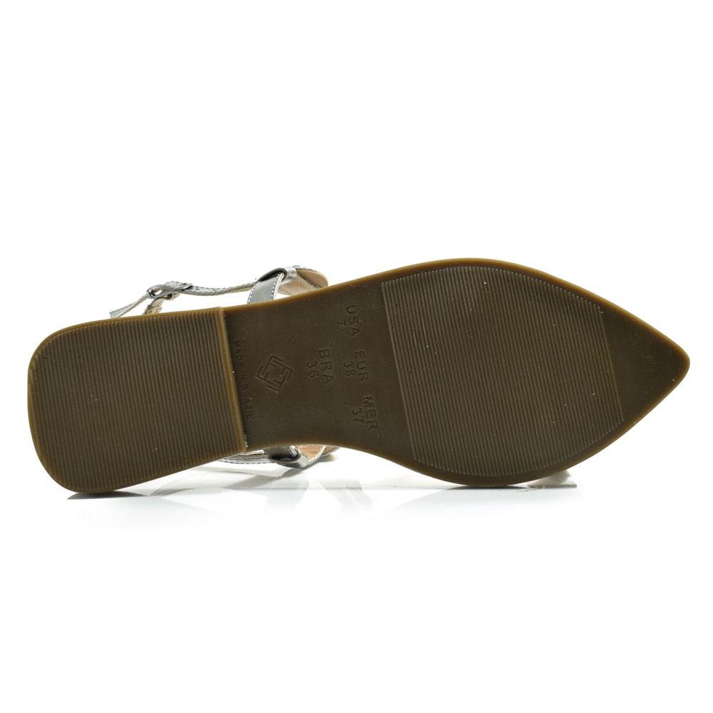 Sandália Rasteira Feminina Suzzara Prata 7