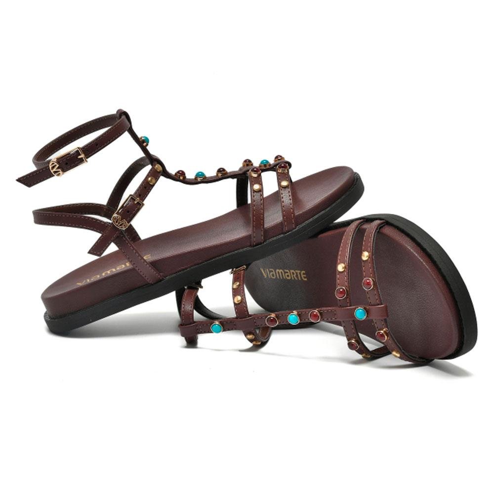 Papete Feminina Via Marte 107-035-07 Marrom 4