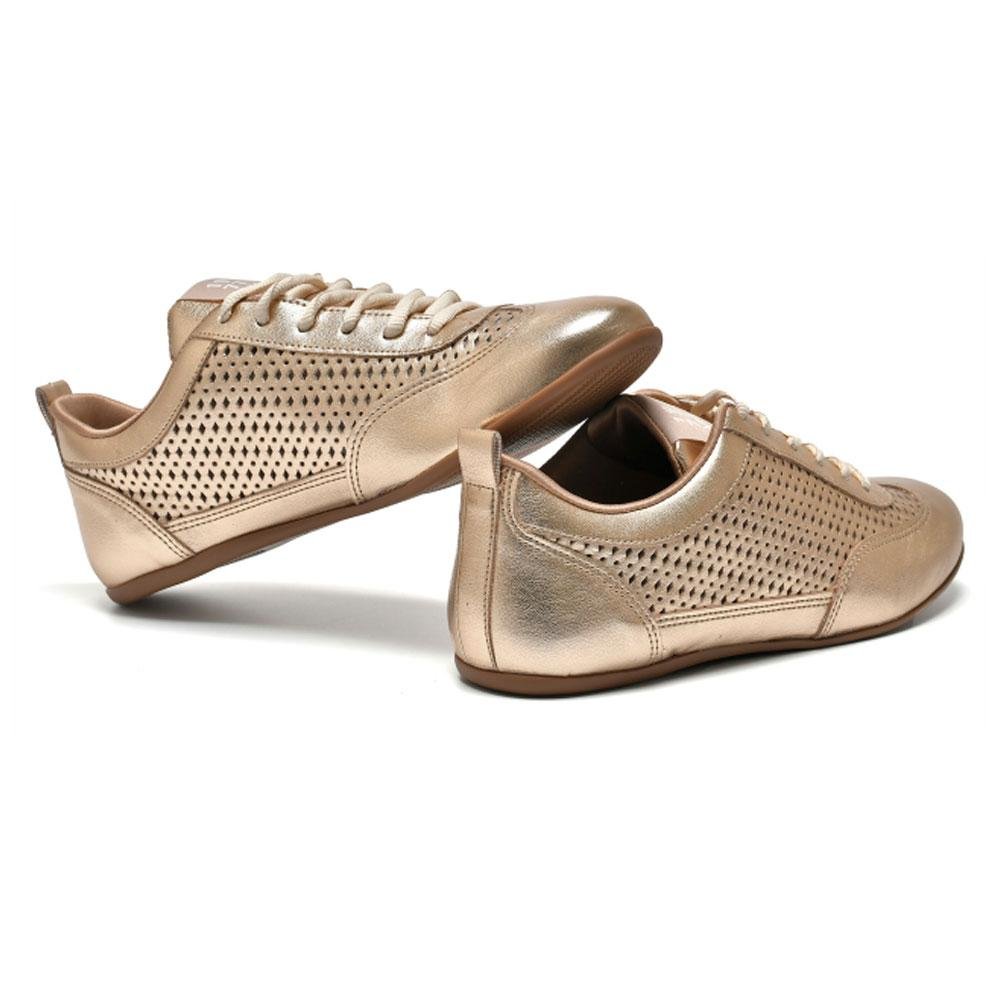 Tênis Casual Feminino Via Marte 309-001-01 Dourado 2