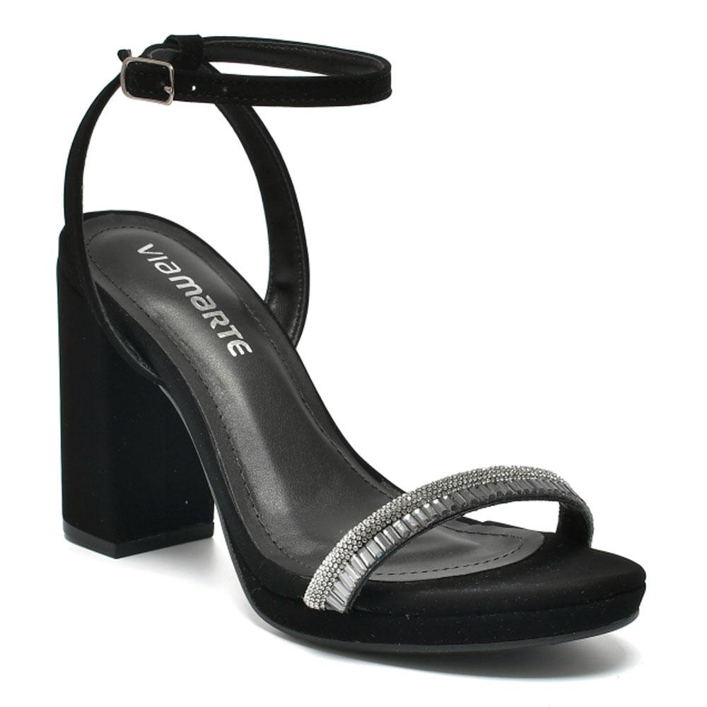Sandalia de Festa e Salto Bloco Feminina Via Marte 280-003-01