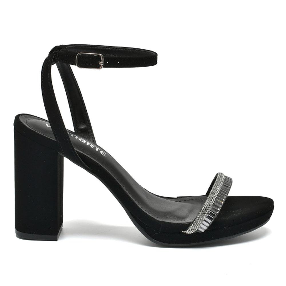 Sandalia de Festa e Salto Bloco Feminina Via Marte 280-003-01 Preto 4