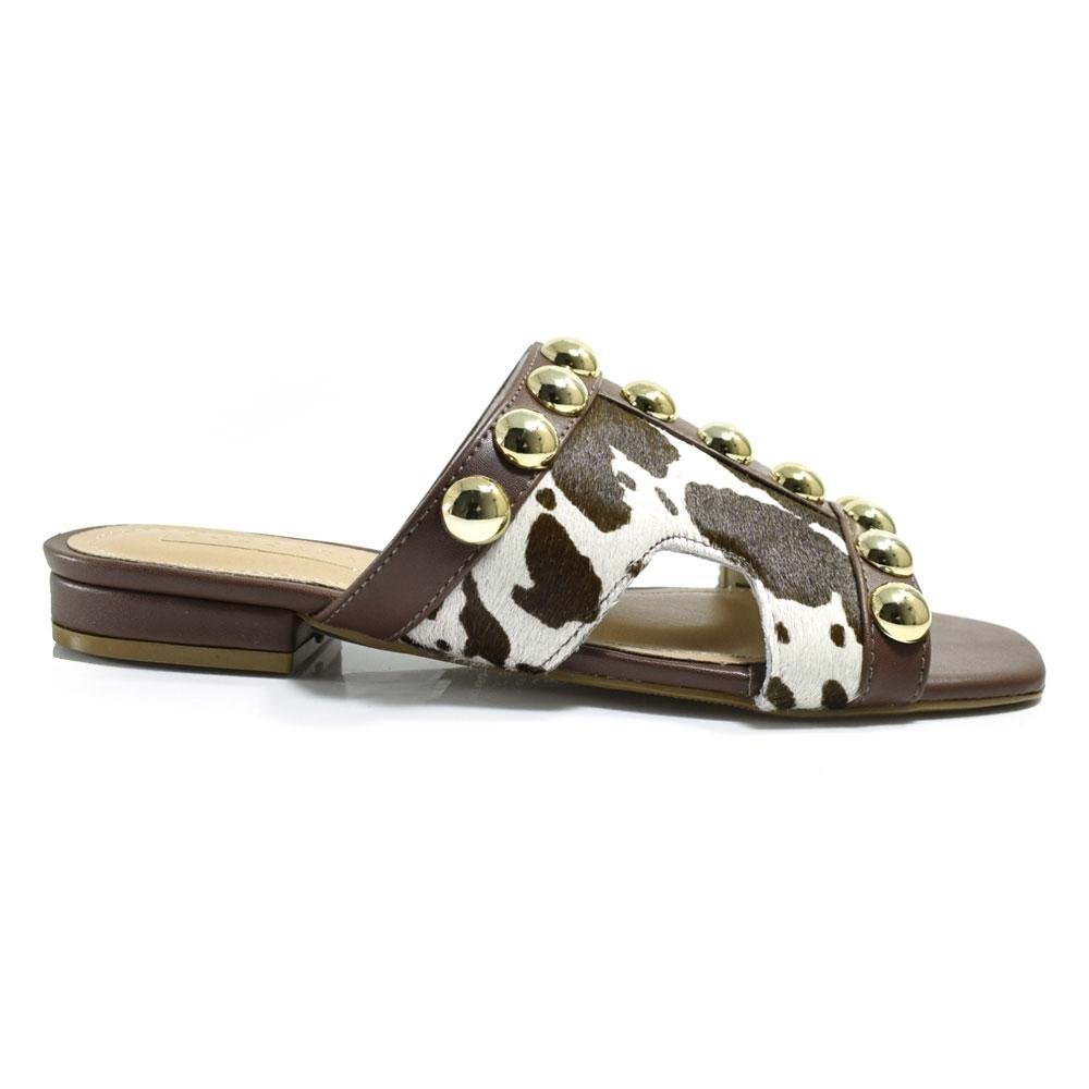 Sandália Rasteira Feminina Suzzara Animal Print 3