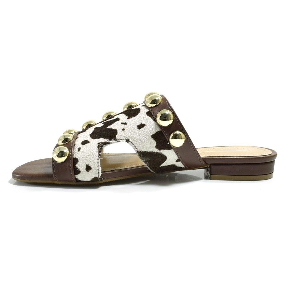 Sandália Rasteira Feminina Suzzara Animal Print 5