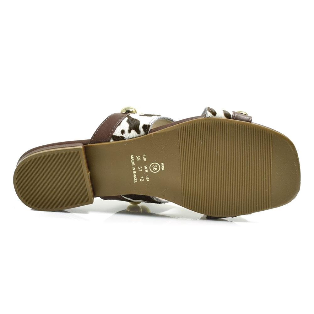 Sandália Rasteira Feminina Suzzara Animal Print 7