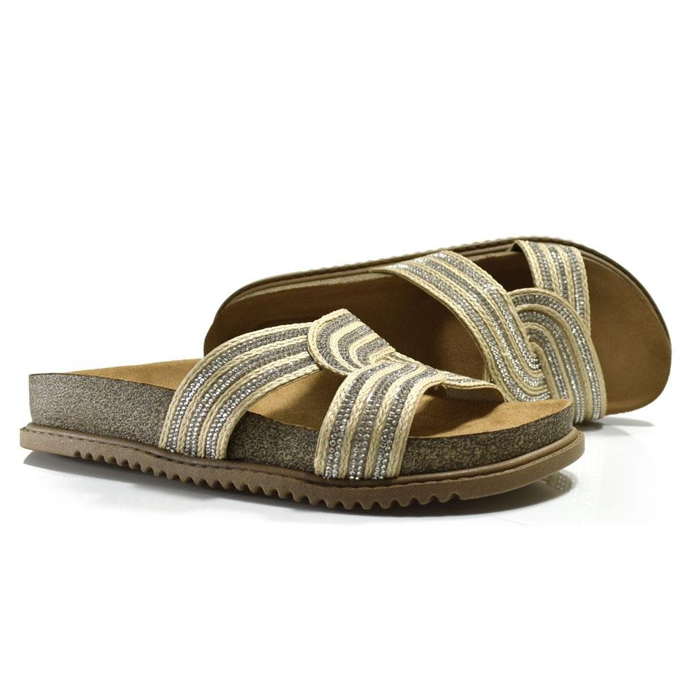 Papete Feminina Beira Rio Bege 2