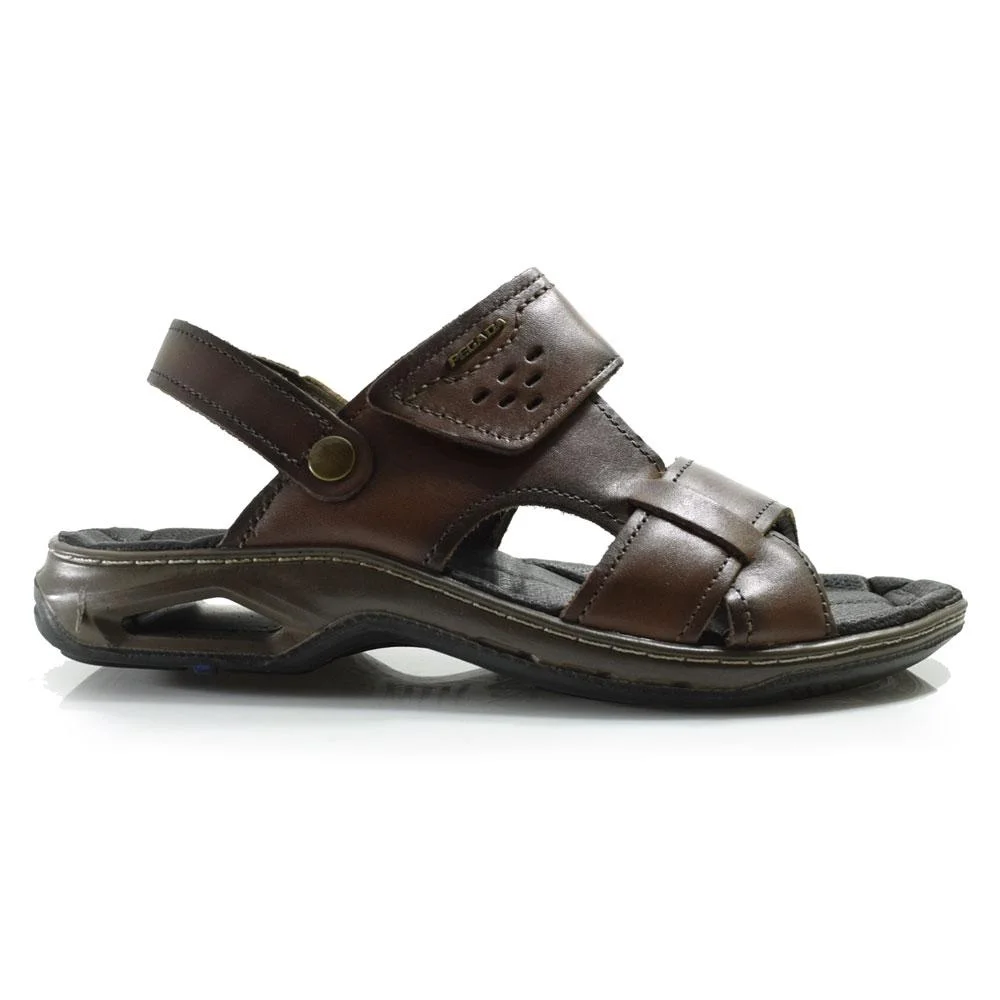 Sandália de Couro Masculina Pegada  Marrom 3