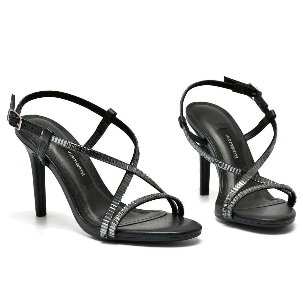 Sandália de Festa Feminina Via Marte Preto 2