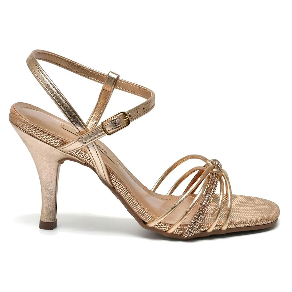 Sandália de Festa Feminina Via Marte Dourado 4