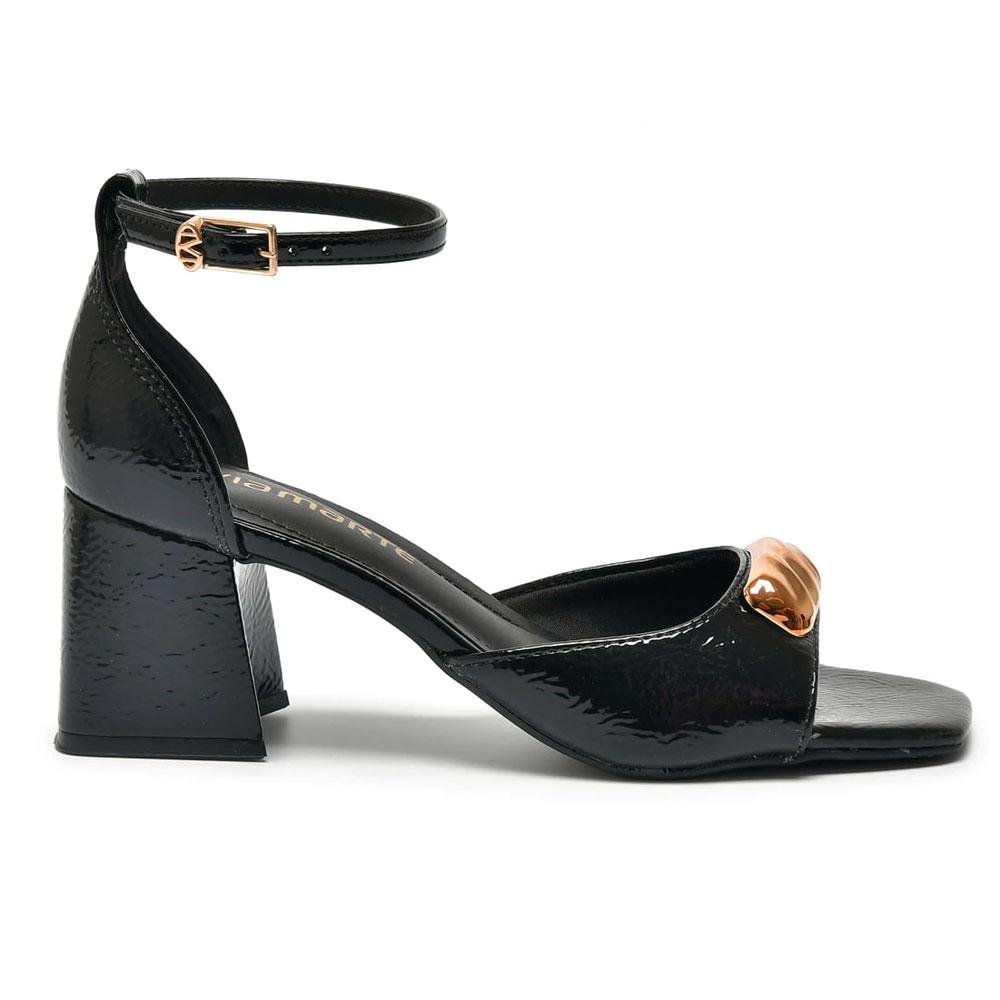 Sandália de Salto Bloco Feminina Via Marte Preto 4