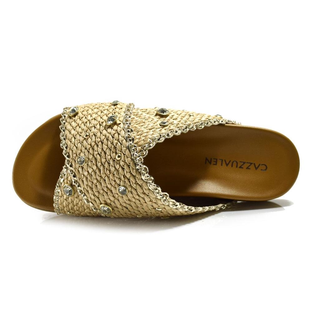 Papete Feminina Cazzualen  Bege 5