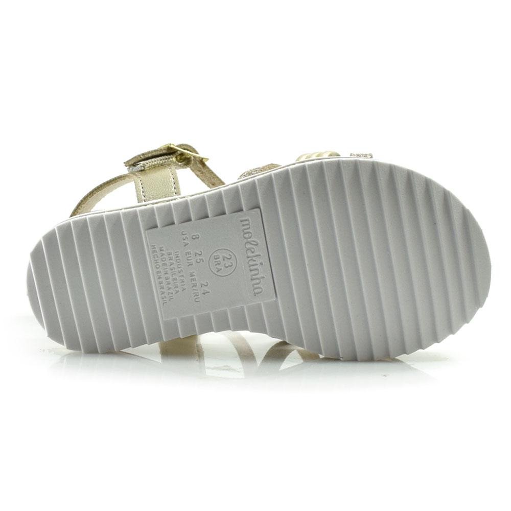 Sandália Infantil Molekinha do 17 ao 25 Dourado 7