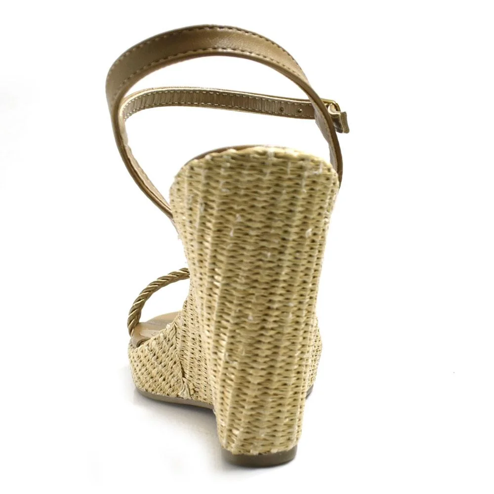 Sandália Plataforma Feminina Via Marte Bege 4