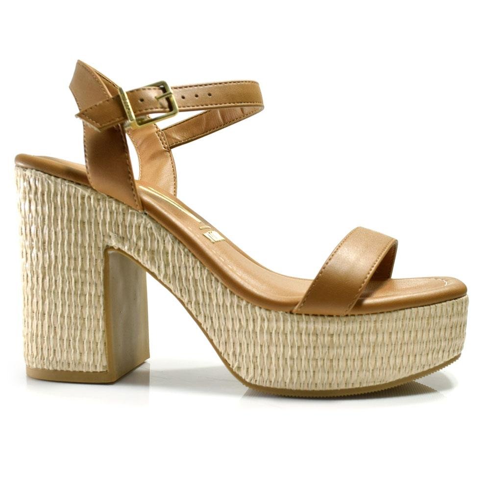 Sandália Plataforma Feminina Vizzano 6541.100.7286 Marrom 3