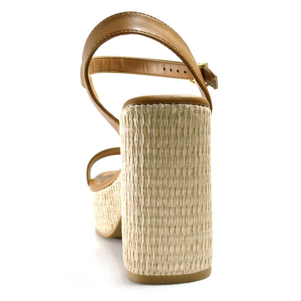 Sandália Plataforma Feminina Vizzano 6541.100.7286 Marrom 4