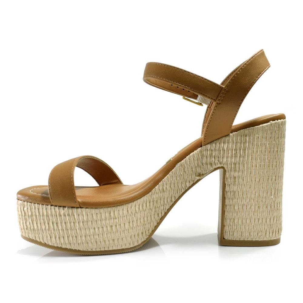 Sandália Plataforma Feminina Vizzano 6541.100.7286 Marrom 5