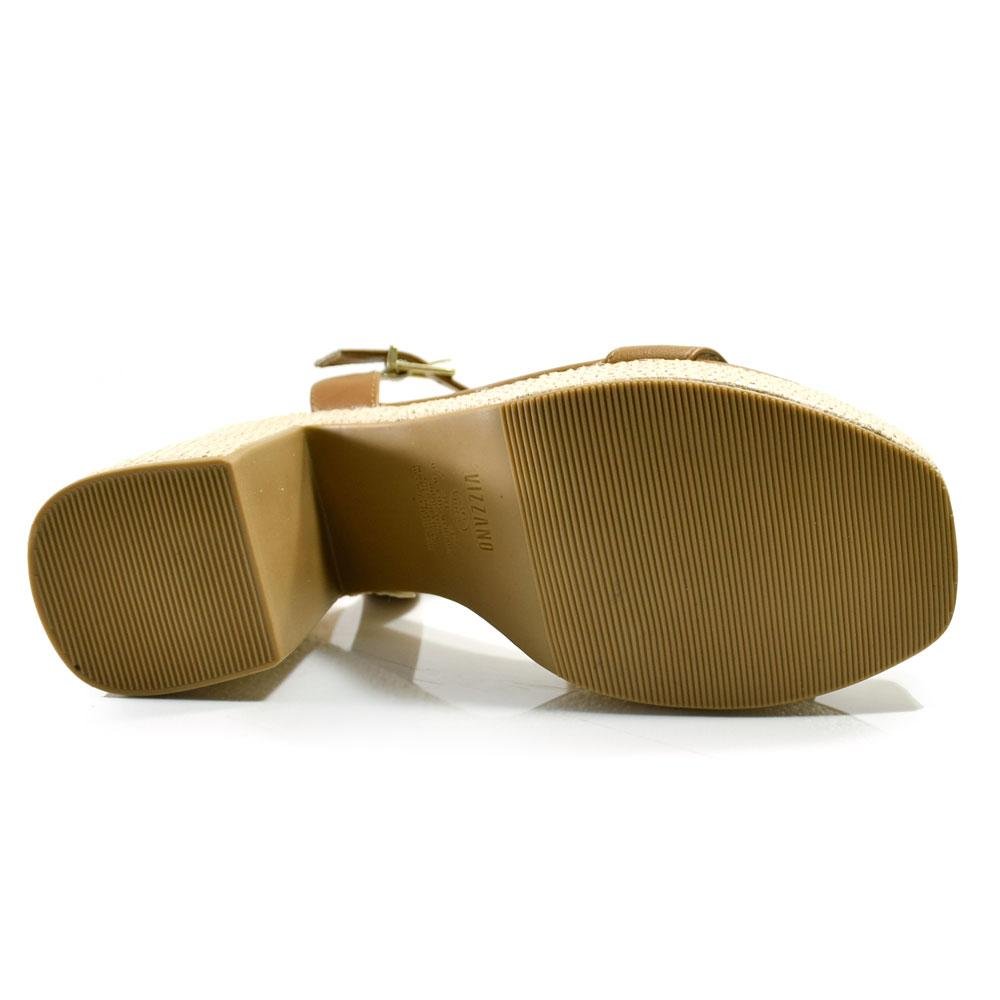 Sandália Plataforma Feminina Vizzano 6541.100.7286 Marrom 7