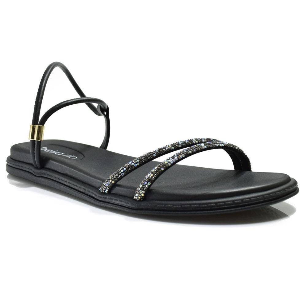 Sandália Rasteira Feminina Beira Rio - Tamanho Especial