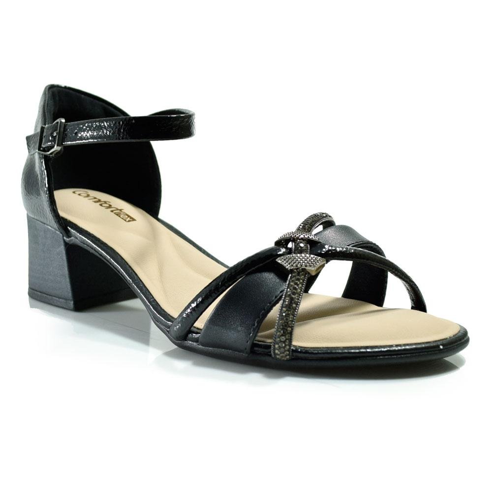 Sandália de Salto Bloco Feminina Comfortflex