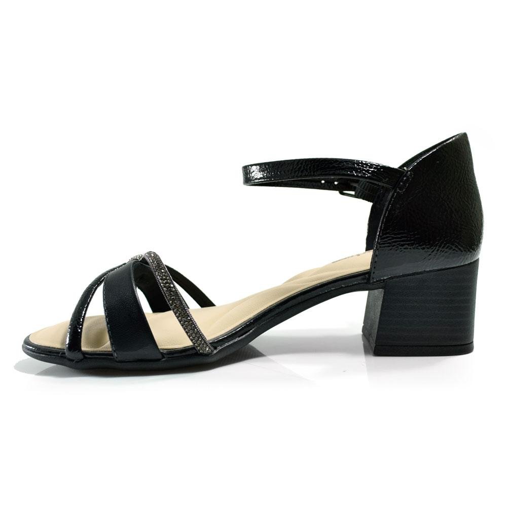 Sandália de Salto Bloco Feminina Comfortflex Preto 5