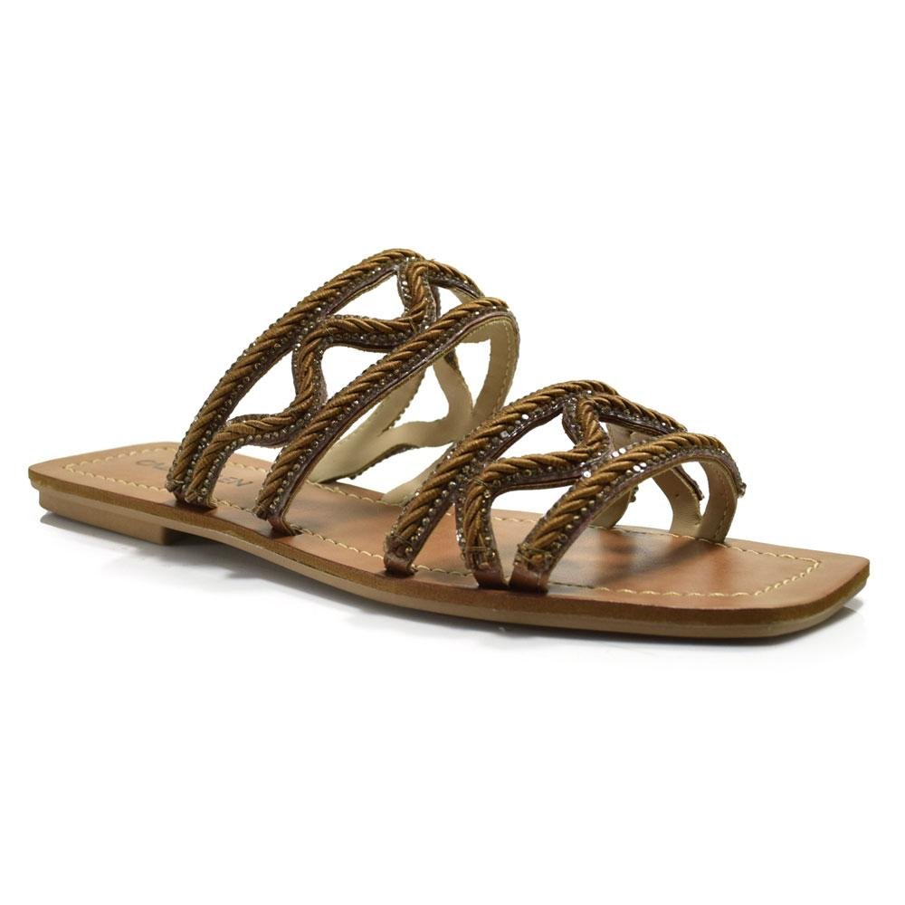 Sandália Rasteira Feminina Cazzualen 