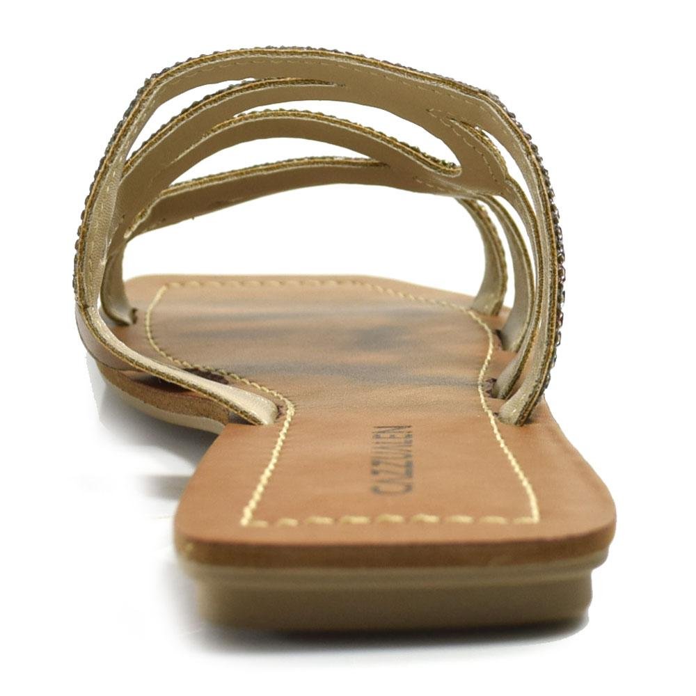 Sandália Rasteira Feminina Cazzualen  Marrom 4