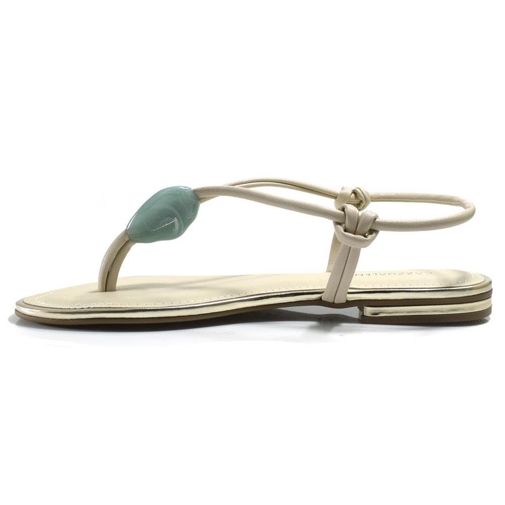 Sandália Rasteira Feminina Cazzualen Creme 5