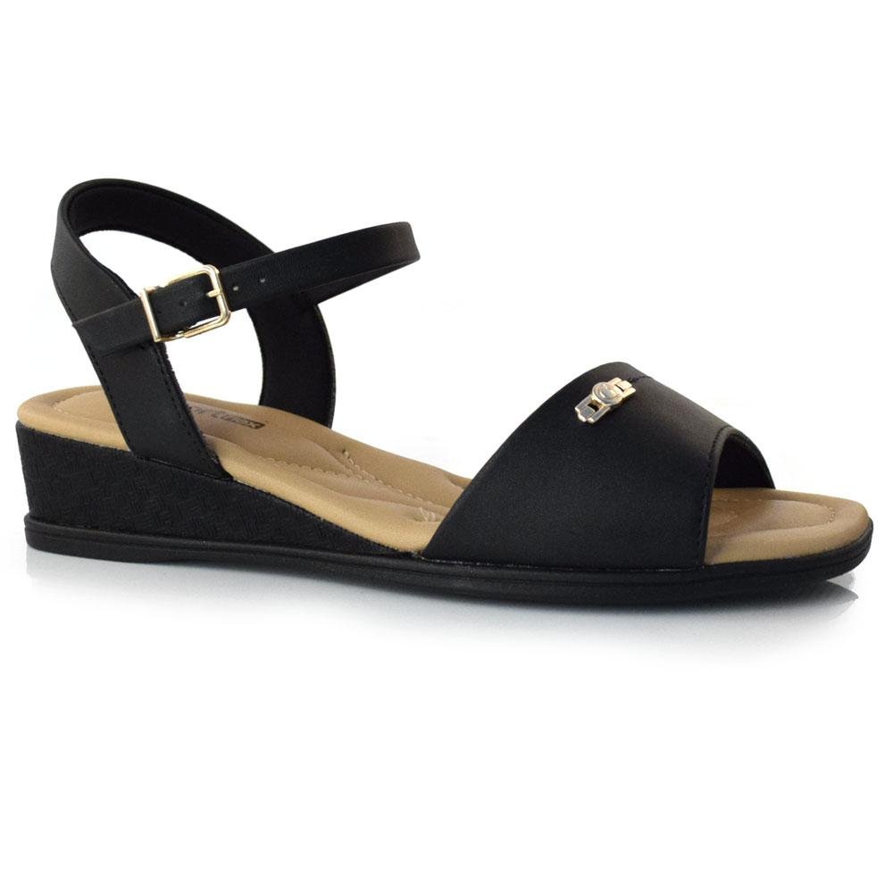 Sandália Anabela Feminina Comfortflex 23-70403
