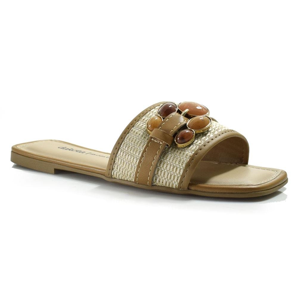 Sandália Rasteira Feminina Dakota Bege 2