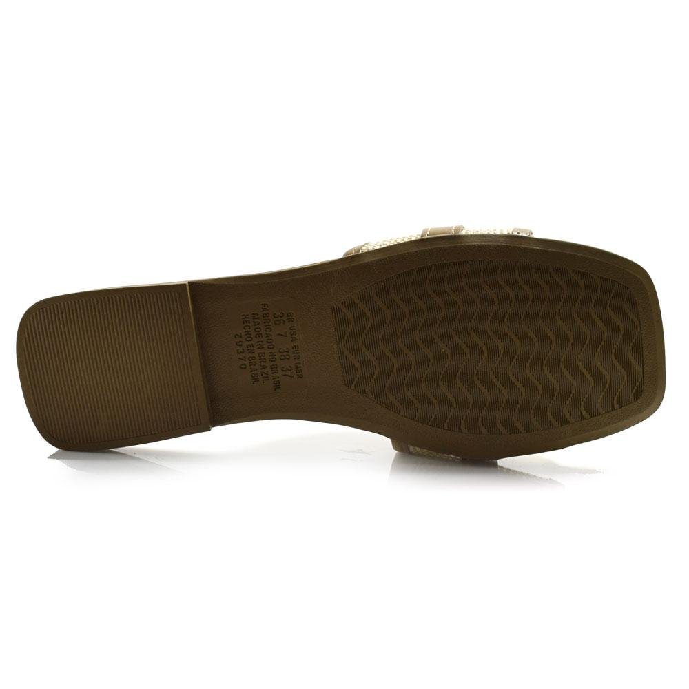 Sandália Rasteira Feminina Dakota Bege 5