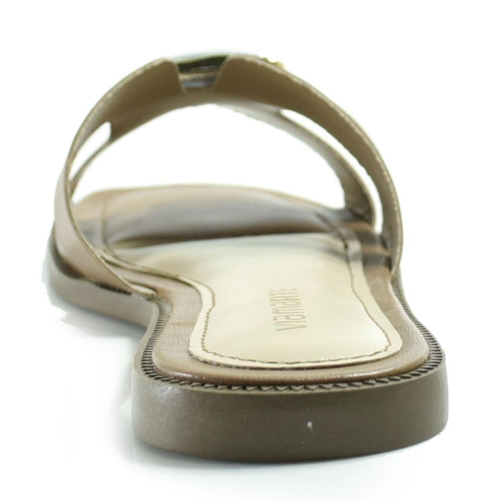 Sandália Rasteira Feminina Via Marte Marrom 4