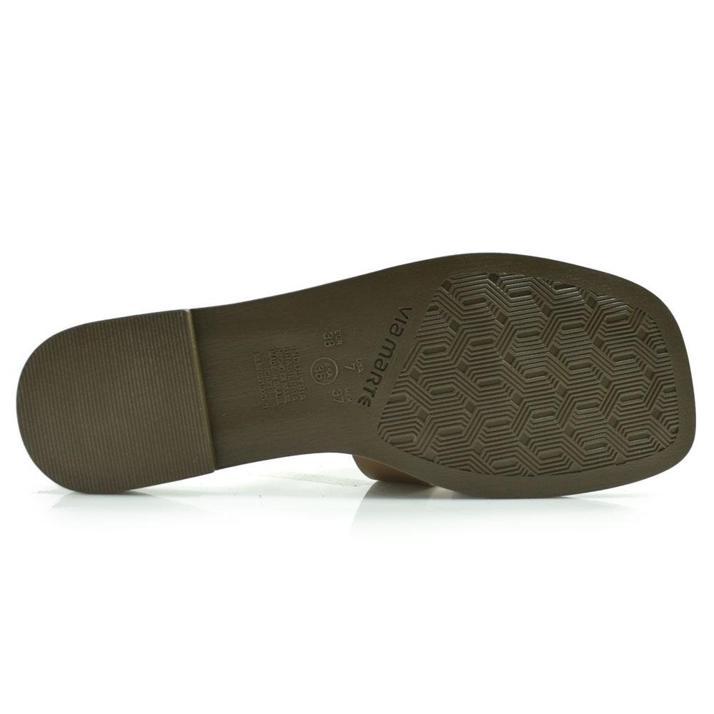 Sandália Rasteira Feminina Via Marte Marrom 7