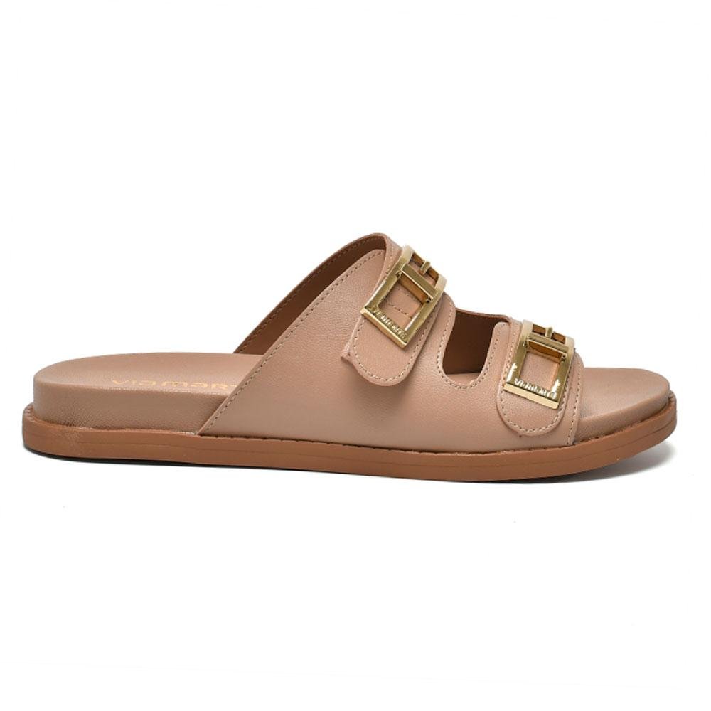 Papete Flatform Feminina Via Marte Bege 3