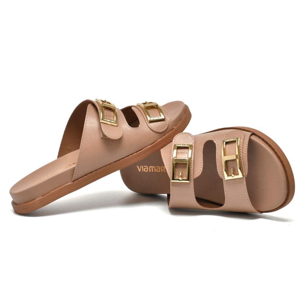 Papete Flatform Feminina Via Marte Bege 4