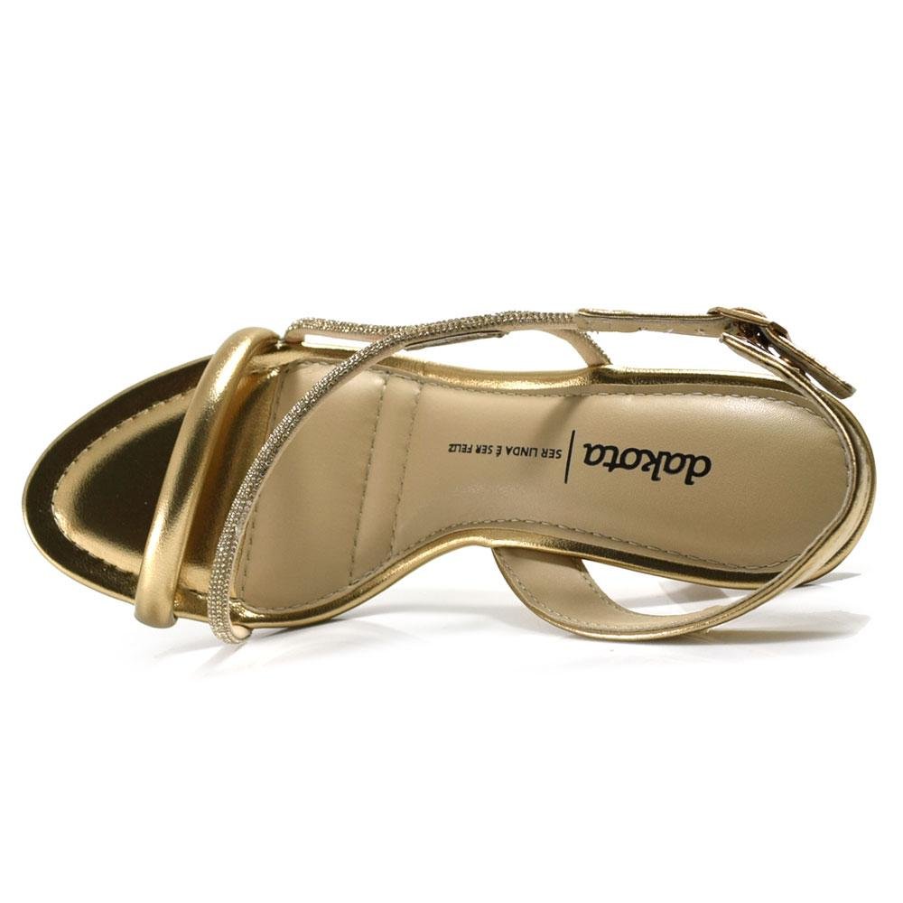 Sandália de Festa e Salto Alto Dakota Ouro Rosê 6