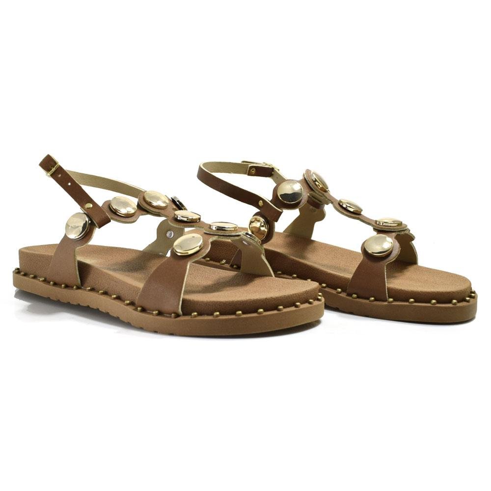 Sandália Flat Infantil Nilqi Marrom 2