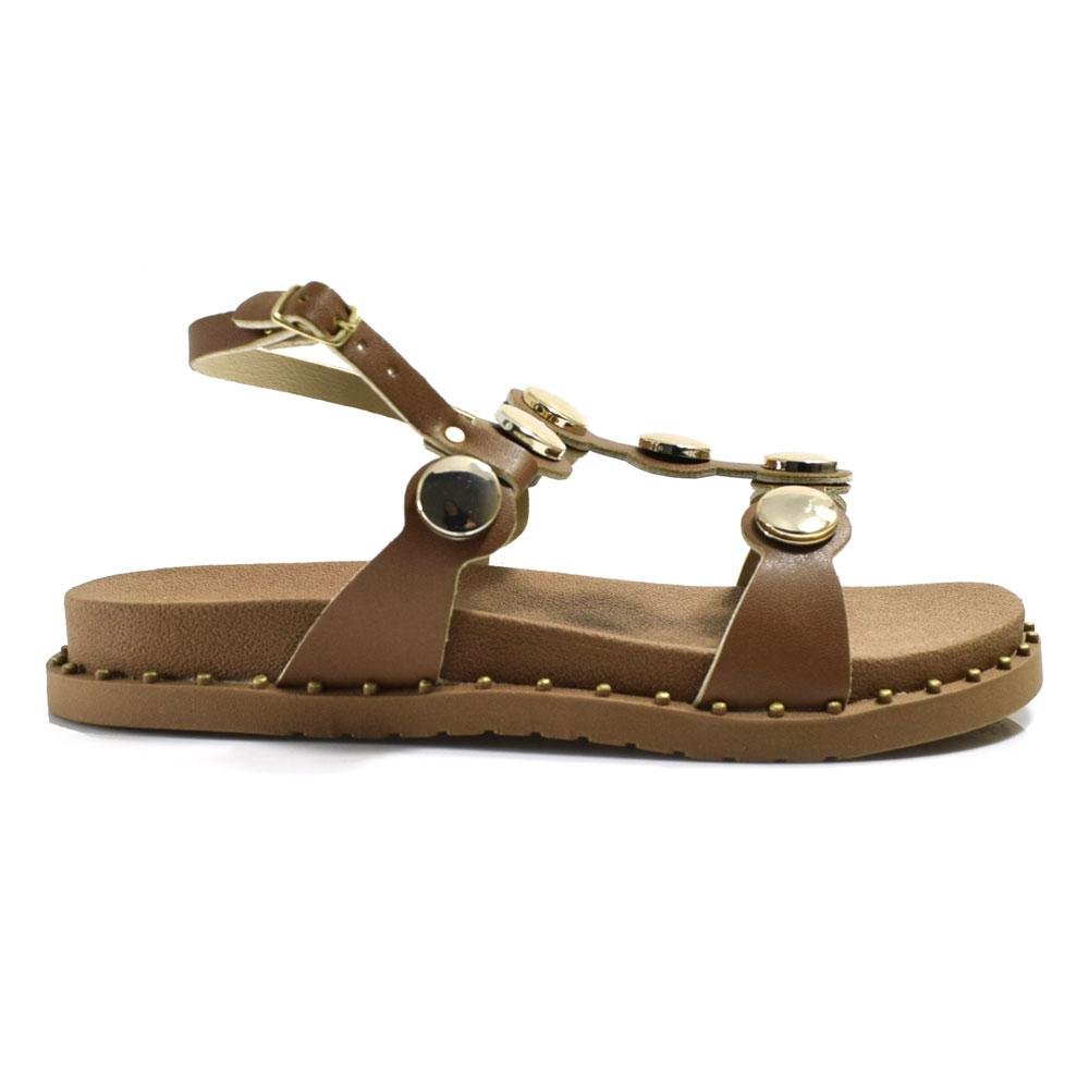 Sandália Flat Infantil Nilqi Marrom 3