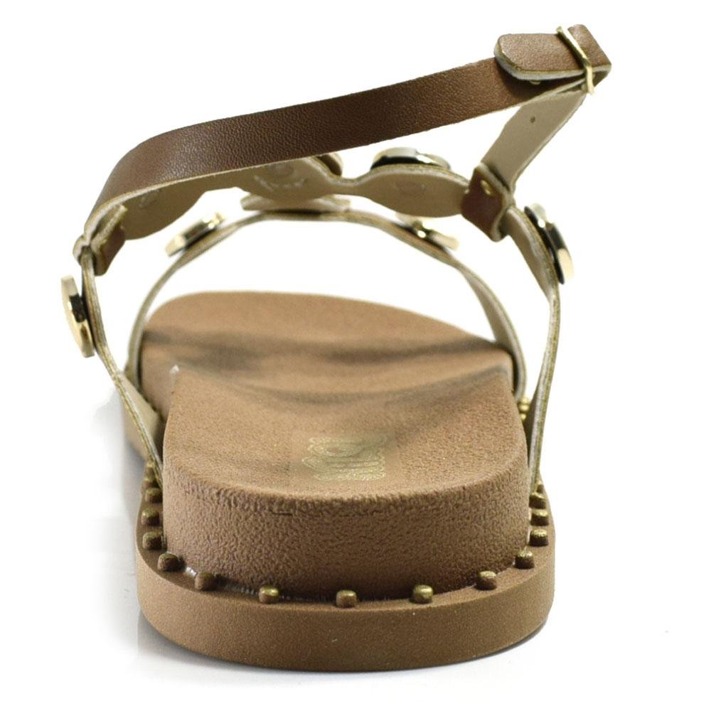 Sandália Flat Infantil Nilqi Marrom 4