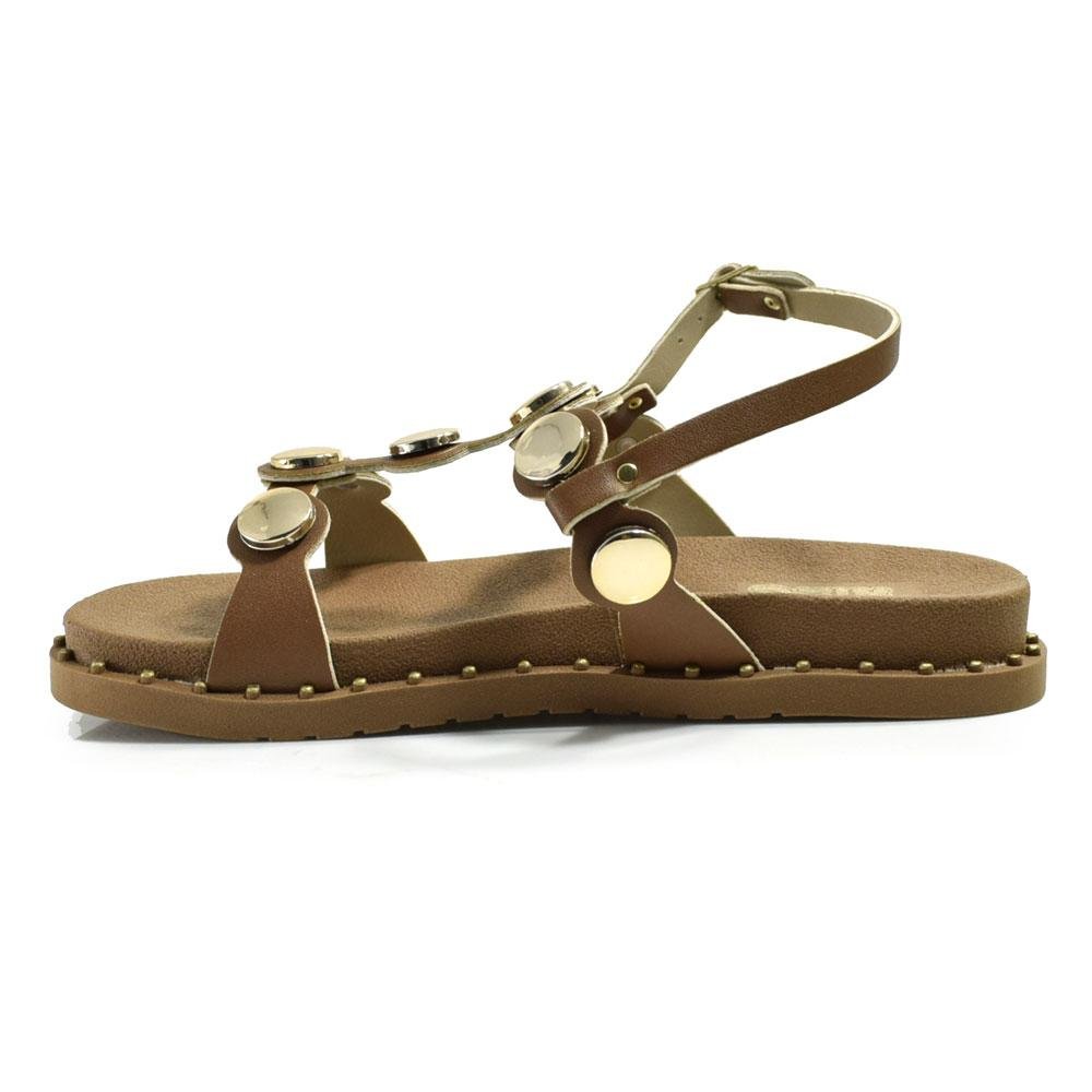 Sandália Flat Infantil Nilqi Marrom 5