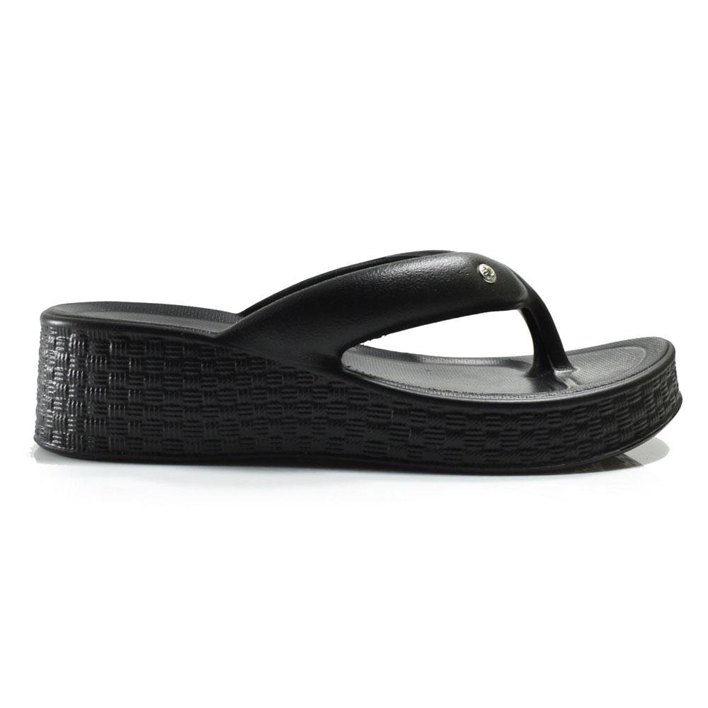 Papete Flatform Dijean Dedo Tiras Preto 3