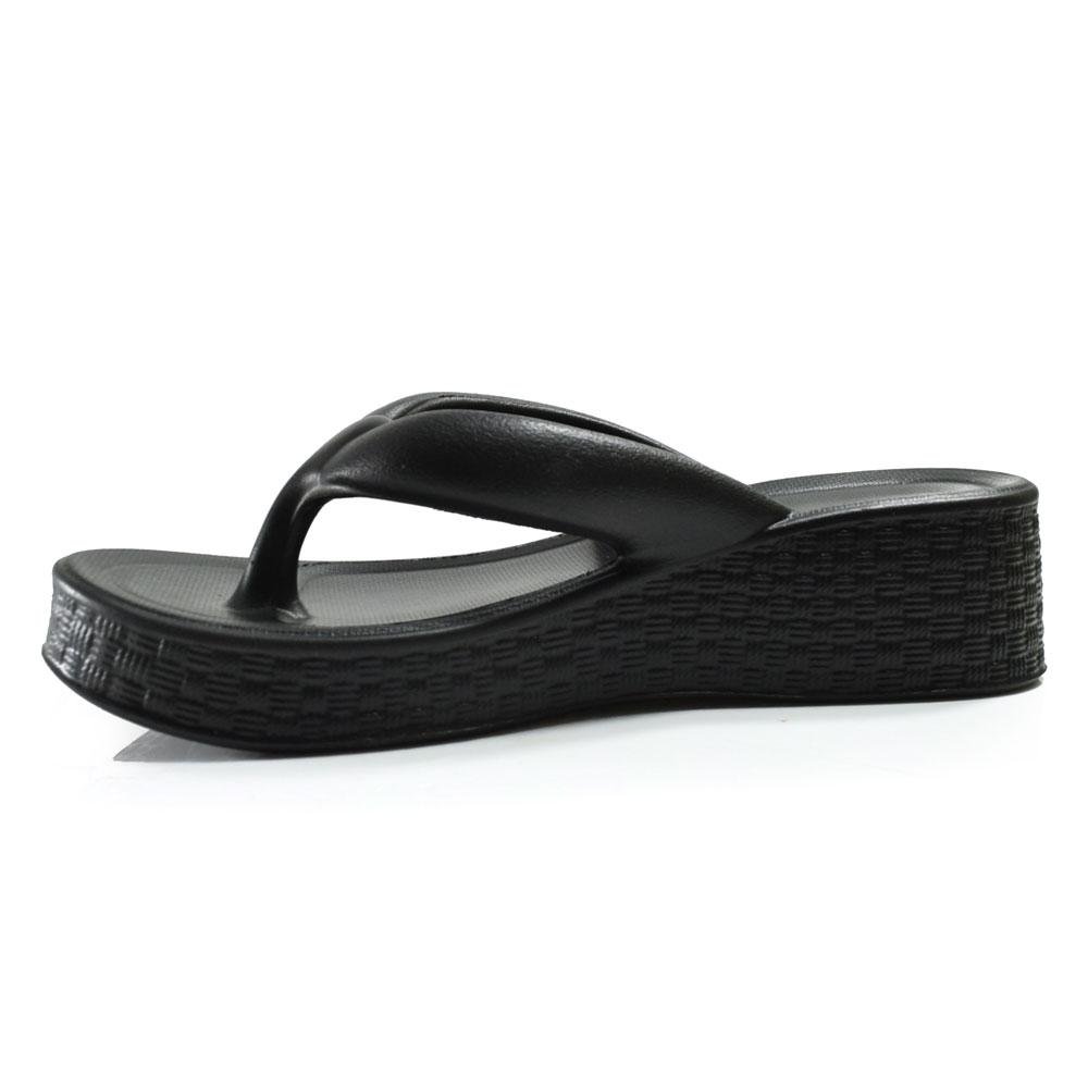 Papete Flatform Dijean Dedo Tiras Preto 5
